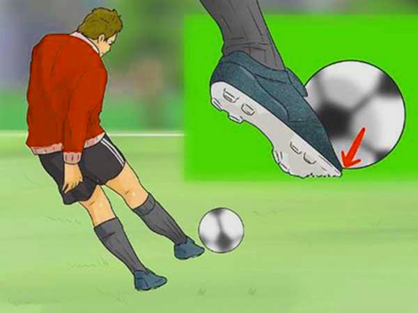 Cách thwucj hiện Kỹ thuật đá bóng bằng mu bàn chân