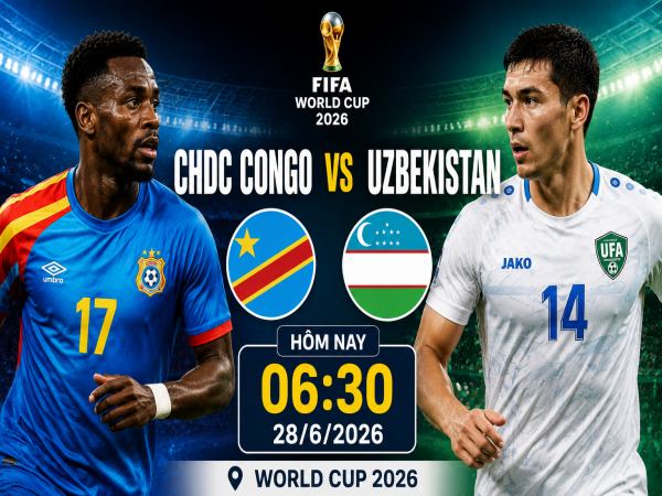 Số liệu thống kê về CHDC Congo gặp Uzbekistan hôm nay 28/6