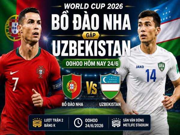 Số liệu về đội hình dự kiến Bồ Đào Nha gặp Uzbekistan hôm nay