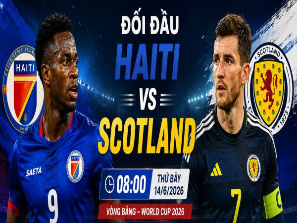 Thống kê về đối đầu Haiti đấu với Scotland ngày 14/6 chi tiết