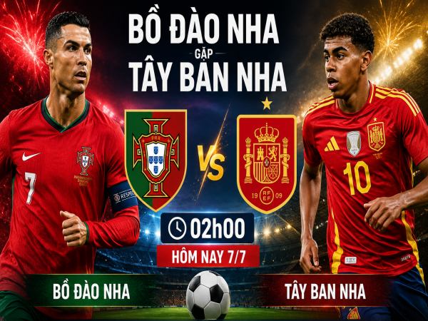 Số liệu thống kê về Bồ Đào Nha gặp Tây Ban Nha hôm nay 7/7